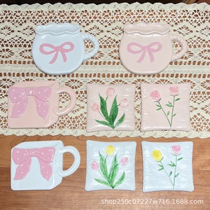 Bandeja Redonda de Resina con Diseño de Lazo para Joyería, Decoración del Hogar, Posavasos Aislante del Calor - Product Image 4