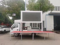 Camion Scène Mobile Extérieur à LED Gris, Alimenté à l'Essence, pour Publicité Promotionnelle et Arts Scéniques