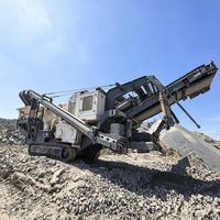 Trituradora de Piedra Móvil de Impacto con Criba Vibratoria, de Transición Rápida, 150-200 TPH, Máquina Móvil para Triturar Concreto