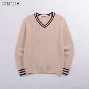 Suéter Personalizado con Logotipo OEM y ODM para Hombre, Cuello en V, Tejido de Punto, Manga Larga, Suéteres de Moda, Jerseys de Invierno - Product Image 1