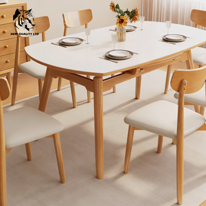 โรงงานเฟอร์นิเจอร์ ราคาถูก รับสั่งทำ มีสินค้าจำนวนมาก ดรอปชิปปิ้ง เฟอร์นิเจอร์ห้องรับประทานอาหารแฟชั่นใหม่ โต๊ะรับประทานอาหารไม้หินอ่อน - Product Image 2