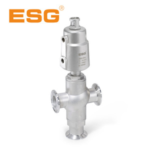 วาล์วสามทางแบบมุมฉากสแตนเลส ESG พร้อมระบบนิวเมติก DN15 20 25 32 40 50 ติดตั้งง่าย ปรับทิศทางได้ - Product Image 1