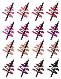 قلم تحديد الشفاه كويافو باللون الأسود المطفأ من مورد مستحضرات التجميل، قلم تحديد الشفاه البني بعلامة تجارية خاصة - Product Image 2