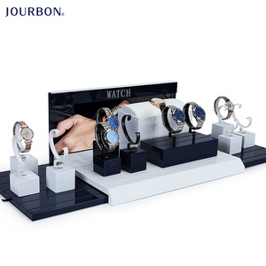 Nhà máy trực tiếp cao cấp tùy chỉnh véc ni Acrylic cao đồng hồ hiển thị đứng thanh lịch đồ trang sức container - Product Image 1