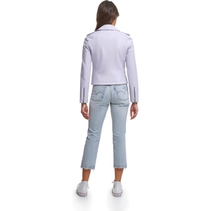 Chaqueta de Cuero Genuino para Mujer, Diseño Moderno, Cierre de un Solo Botón, Talla Grande - Product Image 4