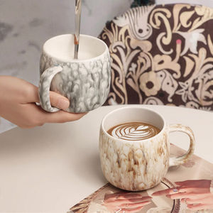 Tasse à eau en céramique au design minimaliste nordique, grande tasse à café et à jus en céramique colorée pour la rentrée scolaire - Product Image 3