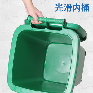 Poubelle à roulettes Hengyue 50L, grande capacité, avec couvercle, adaptée à un usage commercial, extérieur, restauration, cuisine et usage domestique - Product Image 5