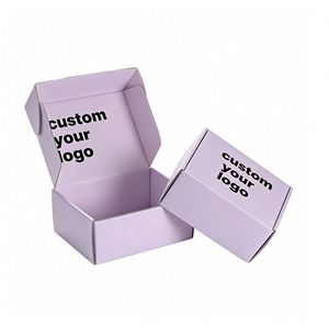 Custom Lavender Corrugated Mailer <b>Box</b> With Inner Logo Print Ideal for <b>Small</b> Business <b>Shipping</b> & Packaging - Product Image 2