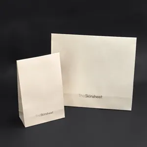 재활용 가능한 맞춤형 로고 의류 팩 배송 봉투 가방 자체 접착 테이프가있는 고급 흰색 크래프트 종이 봉투