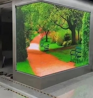 Écran d'affichage LED fixe d'intérieur 3D P3.076 Colonne carrée à angle droit Épissage sans couture Mur vidéo LED
