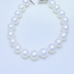 Pulsera de Perlas Naturales de Agua Dulce de 8-9 mm con Cierre de Lingote de Plata de Ley, Estilo Bohemio, Longitud de 15.5-16.5 cm - Product Image 3