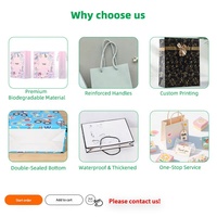 Échantillons Gratuits Yuhe Biopak – Sacs Cadeaux Personnalisés en Papier Biodégradable Rose avec Poignée et Votre Propre Logo