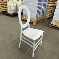 Chaises d'église pliantes et empilables en polypropylène de style contemporain, dossier en O, mobilier d'extérieur, chaise Chiavari monobloc en résine pour restaurant