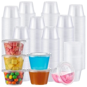 Vasos Desechables Transparentes de PET/PS de 2 oz con Tapas, Resistentes y Seguros para Alimentos, Opción de Logotipo Personalizado para Condimentos/Salsas - Product Image 3
