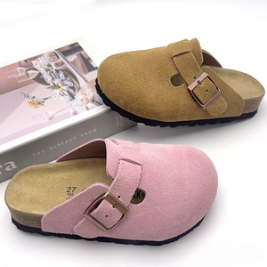 Zuecos Unisex de Alta Calidad Personalizados, Antideslizantes, de Cuero Genuino y Corcho PU, con Soporte de Arco para <span class=keywords><strong>Mujer</strong></span>, <span class=keywords><strong>EVA</strong></span> - Product Image 1