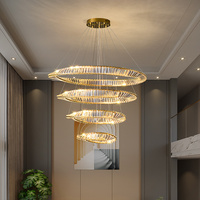 Lustre en cristal postmoderne de concepteur élégant simple italien minimaliste suspension pour salon chambre à coucher-disponible milieu
