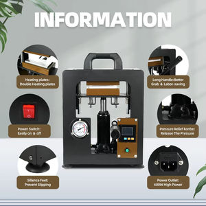 <span class=keywords><strong>Prensa</strong></span> de platina calentada doble-Gato hidráulico de 10 toneladas con manómetro - Product Image 5