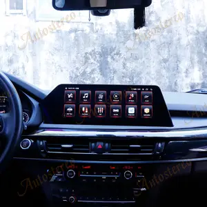 เครื่องเล่นมัลติมีเดียติดรถยนต์,อุปกรณ์บันทึกวิทยุสเตอริโออัตโนมัติ GPS นำทางสำหรับ BMW 2022 X5 F15 X6 F16-2013 4GB Android Sharp Gen 2017