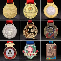 Médaille commémorative en métal pour tournoi de badminton, événement de team building d'entreprise, médaille pour compétition sportive scolaire, badge en émail