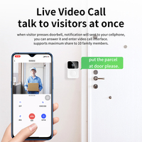 Timbre Inteligente con Intercomunicador Visual AI, Videoportero Eléctrico MINI con Cámara WIFI y Almacenamiento en la Nube, Sistema de Seguridad para el Hogar