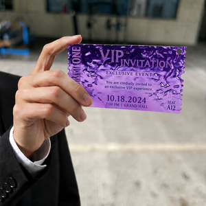 Biglietto in Acrilico Personalizzato con Motivo a Onde d'Acqua per Festival Musicali, Concerti e Spettacoli dal Vivo con Stampa a Colori - Product Image 3