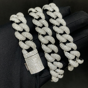 15Mm Chiều Rộng Đầy Đủ Paved Cubic Zirconia CZ Iced out Bling Người Đàn Ông Cậu Bé Hip Hop Cuba Liên Kết Chuỗi Vòng Cổ <span class=keywords><strong>Rose</strong></span> <span class=keywords><strong>Gold</strong></span> Món Quà Cưới - Product Image 5
