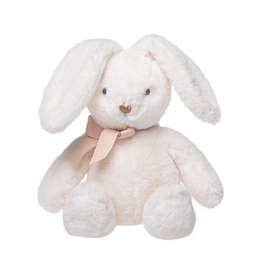 Peluche artisanale mignonne pour couple, lapin rose et lapin violet avec nœud papillon, rembourrée en coton PP, 25/35 cm - Product Image 1