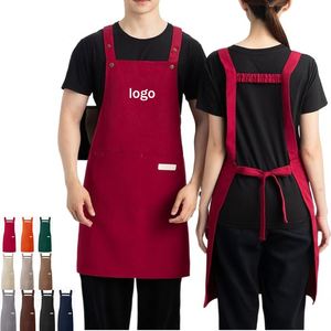 Delantal de Lona Impermeable y Resistente al Aceite para Manicura, Cafetería, Peluquería, con Logotipo Personalizado Impreso - Product Image 1