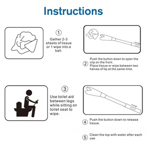 Toilet Aid 17 "Long Reach Comfort, strumento porta fazzoletti autoassistito, aiuto per il bagno per mobilità limitata, anziani - Product Image 5