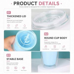 Custom Cold Drinking Plastic Tumbler Cups BPA Free 24oz <b>Double</b> <b>Wall</b> Acrylic Travel Plastic <b>Double</b> <b>Wall</b> With Straw and Lid - Product Image 3