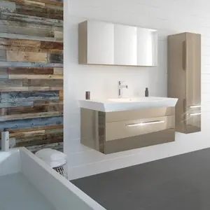 Vermonhouzz Modern Style Eco Friendly Bathroom Basin Cabinet Vanity Furniture