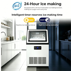 Máquina de Hielo Industrial Comercial <span class=keywords><strong>Bajo</strong></span> Mostrador, Mini Máquina Automática para Hacer Bloques de Hielo Congelado, 30-200 kg, Cubos Completos, Enfriamiento por Aire - Product Image 5