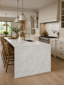 Cuarzo Artificial Vietnam Union Ivory Mist en Losas Grandes para Cubiertas de Cocina, Acabado Pulido, 20 mm de Grosor, Resistente al Agua, para Baños y Villas - Product Image 2