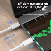 Câble de charge rapide et de transfert de données AILI 100W USB3.0 2m Type-C vers Type-C pour appareils PD 15/16/17