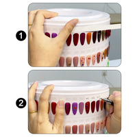 200 couleurs Gel polonais nuancier ongles Gel couleur tableau d'affichage acrylique ongles conseils boîte de rangement