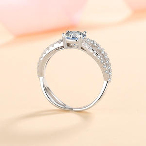 ขายดีที่สุด8-Character 1CT บิดเพชรโมอิสเพชรตัดยอดเยี่ยม925แหวนเงินสเตอริง - Product Image 5