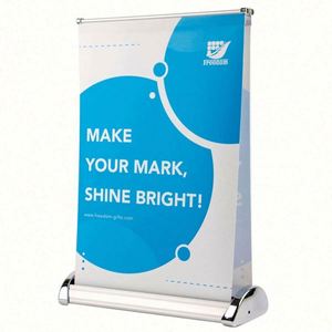 Factory Price Mini Retractable <b>Banner</b> Stand Table Top Roll up <b>Banner</b> - Product Image 2