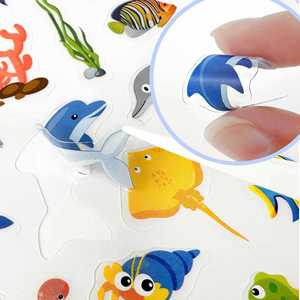 Calcomanías de Gel Grueso con Temática de Animales del Zoológico Oceánico de Unicornios, Libro de Calcomanías de Gel Reutilizables para Niños Pequeños, Niñas y Niños en Edad Preescolar - Product Image 6