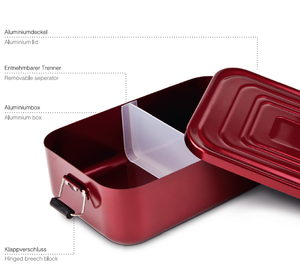 Boîte à lunch rectangulaire en métal pour la randonnée en plein air, contenant alimentaire en <span class=keywords><strong>aluminium</strong></span>, boîte à lunch japonaise bento pour adultes pour la <span class=keywords><strong>conservation</strong></span> de la fraîcheur - Product Image 6