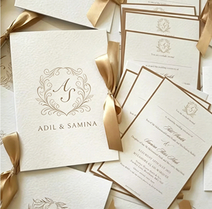 <span class=keywords><strong>Carte</strong></span> d'invitation personnalisée pour <span class=keywords><strong>mariage</strong></span> et anniversaire, avec estampage <span class=keywords><strong>à</strong></span> chaud, imprimable, en papier floral <span class=keywords><strong>de</strong></span> luxe, avec logo personnalisé - Product Image 4