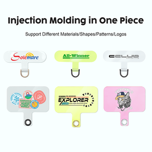 Patch universel en silicone métallique pour sangles de téléphone, cordon anti-perte, pince transparente en PVC, style classique, longueur de 30cm pour téléphones. - Product Image 5