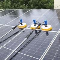 Robot de nettoyage de panneaux solaires à double tête, machine de nettoyage de vitres, télécommande, batterie au lithium, nettoyage à sec/à l'eau