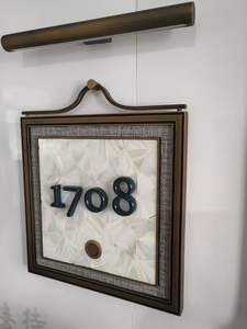 ป้ายประตูสแตนเลสสตีลแบบกำหนดเอง ป้ายโลหะทันสมัยสำหรับห้องสอบโรงเรียน ป้ายเลขที่บ้านสำหรับสวน - Product Image 5