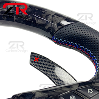 Volant sport personnalisé en cuir véritable et fibre de carbone forgée pour BMW X5 E70 E71
