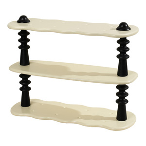 Three Tier Cream White Desktop Storage <b>Rack</b> For Kitchen Utensils Standing Organizer <b>Shelf</b> With Three Layers - Product Image 5
