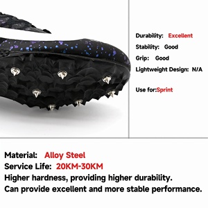 Không có biểu tượng 48 pcs 4.8mm 3/16 "theo dõi & lĩnh vực kim tự tháp gai Giày thay thế độ cứng cao thép hợp kim chạy nước rút chạy xuyên quốc gia - Product Image 4