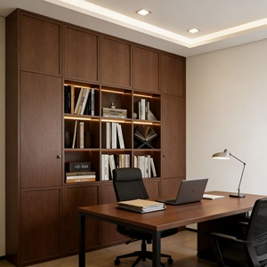 Estantería para Libros Moderna de Madera de Nogal Sólido, Estantería Modular para Estudio, Librería de Madera para Oficina, Librería de Lujo Personalizada para el Hogar - Product Image 3
