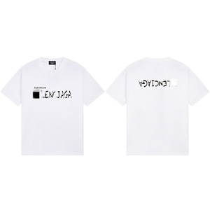 T-shirt da uomo <span class=keywords><strong>Balen</strong></span> 2026 OEM in maglia a tinta unita, stile atletico, leggera, traspirante, girocollo, manica corta, con logo stampato, MOQ basso - Product Image 3