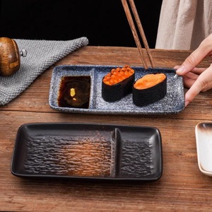 Logotipo personalizado 13 pulgadas lujo boda rectángulo porcelana vajilla bandeja para servir comida plato de gres japonés plato de cerámica <span class=keywords><strong>sushi</strong></span> - Product Image 2