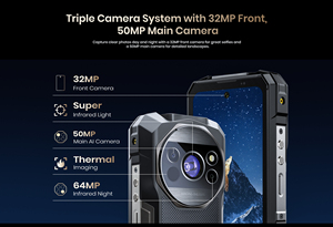 Fossibot 5G Rugged Phone 6.78 Inch 12GB+256GB Android 16 <b>Thermal</b> <b>Camera</b> 20000mAh Night Vision Phone Fossibot F115 Ultra - Product Image 4